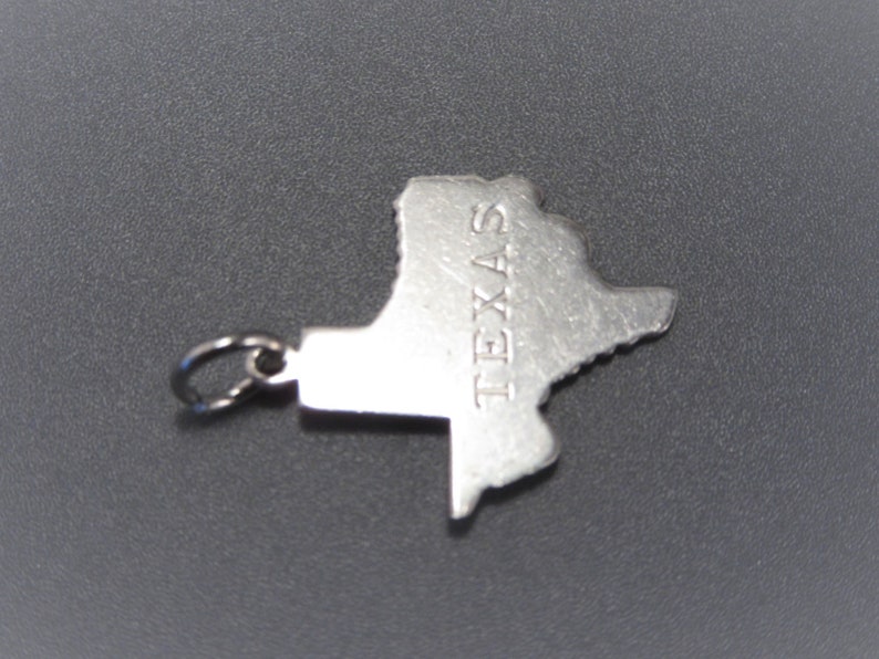 Vintage Sterling Texas State Charm or Pendant Plain State Shape