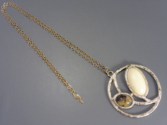 Large Pendant Necklace by Sarah Coventry Desert F… - image 2