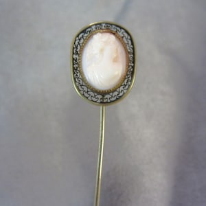 Antique Cameo Stick Pin, Estate Jewelry ALL Co