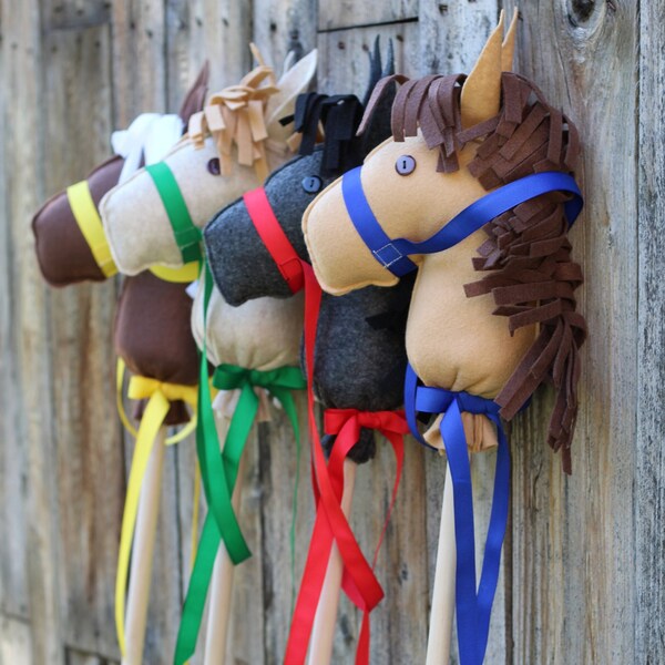 Wooden Stick Horse Etsy