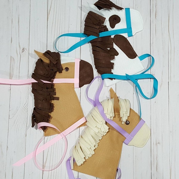 Spirit Riding Free Party Favors, Set of 3 DIY Stick Horses (Heads Only)