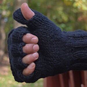 Men's Fingerless Wool Gloves With Fleece Lining - Beige Or Grey, Size L/XL For Work & Outdoor