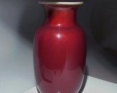 Kangxi Langyao Red Baluster Vase Chinese Antiques Oxblood Sang De Boef Porcelain Vase Qing Dynasty Chinese 18th Century Ceramics Decor Iron