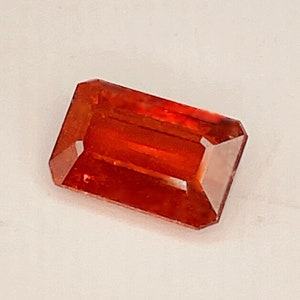 Orange Garnet Emerald Cut Mandarin Garnet Spessartite Spessartine Garnet Deep Fanta Garnet