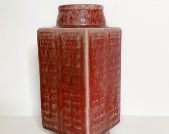 Antique Imperial Chinese Vase Kangxi Peachbloom Glaze Vase Qing Dynasty Porcelain Vase Drunk Beauty Cong Shaped Vase