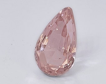 Kunzite Spodumene w. Report Pear Cut Slightly Violet Pink Kunzite Birthstone Gift