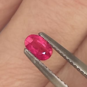 0.58ct OOAK Unheated Pink Red Ruby / Watermelon Sapphire Oval Cut with Gem Report Unique Vintage Engagement Birthstone Anniversary Gift