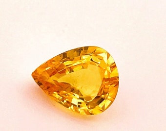 No Heat Pear Cut Yellow Sapphire Unheated Canary Yellow Sapphire Tear Drop Sapphires Loose Sapphires Sapphire Anniversary Unique Engagement