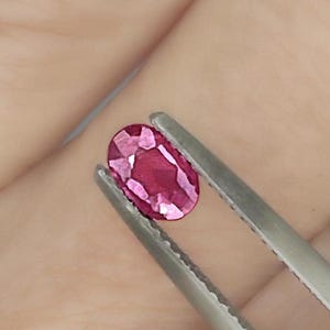 0.56ct OOAK Purplish Red Unheated Ruby Oval Cut with Gem Report for Unique Vintage Engagement Birthstone and Anniversary Gift