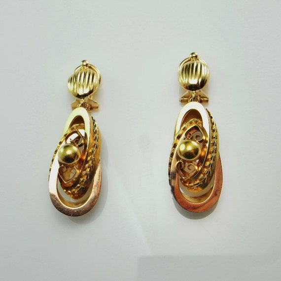 Antique Victorian Gold Drop Earrings 19th Century… - image 6