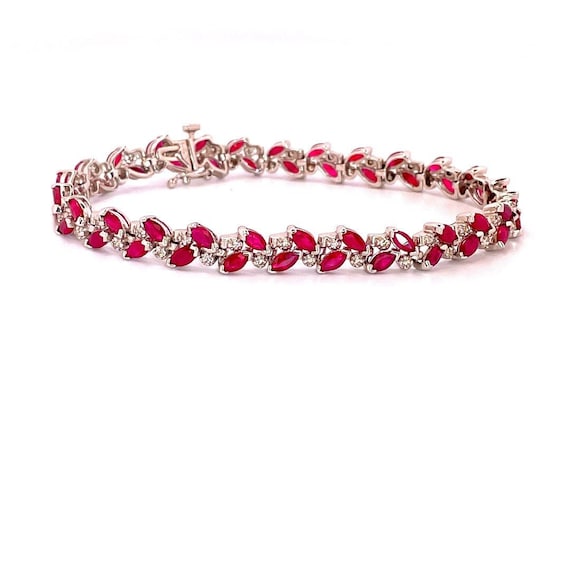 Emerald Cut Ruby Tennis Bracelet 66920: buy online in NYC. Best price at  TRAXNYC.