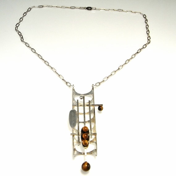 Brutalist Necklace Brutalist Jewelry Geometric Nec