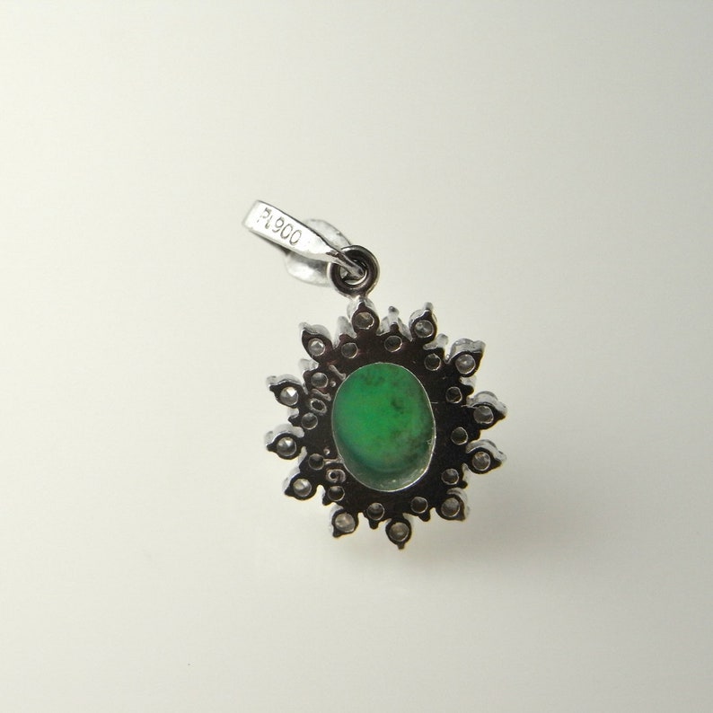Small Green Jade Pendant Jade Diamond Jewelry Jadeite Pendant Etsy