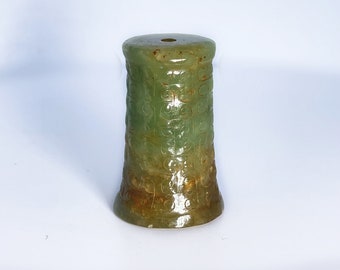 Ancient Jade Pendant Warring States to Han Green Jade Pendant w. Authenticity Report Ancient Chinese Jade
