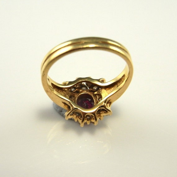 Ruby Engagement Ring NO HEAT UNHEATED Ruby Diamon… - image 10