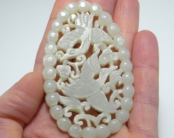 Antique Jade Pendant Ming Dynasty Jewelry Carved Jade Pendant Chinese Antiques Jade Pendant Jewelry Natural Untreated Jade Pendant