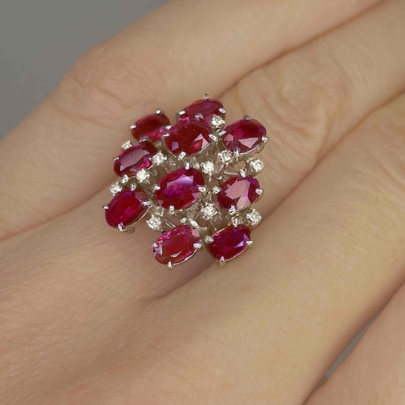 Color Change Ruby Sapphire 18K Gold Ring Unheated… - image 5