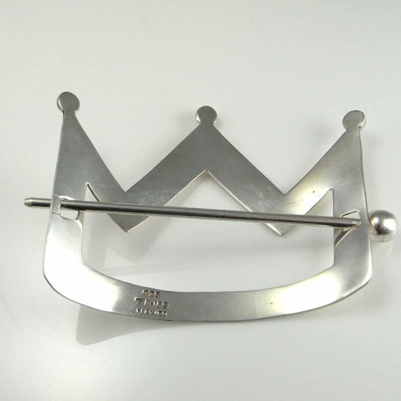 CROWN TIARA Sterling Silver Barrette Hair Clip Artisan Hair Clip 925 Sterling Hair Accessories Wedding Hair Clip Accessory Fascinator Unique