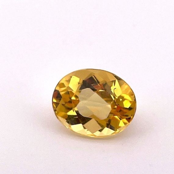 Natural Golden Beryl Loose Oval Cut Heliodor Earth Mined Canary