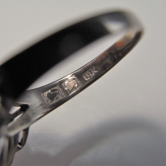 Unheated Ruby Diamond Ring Geometric Cluster Enga… - image 10