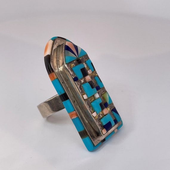 Native American Indian Ring Statement Ring Unisex… - image 8