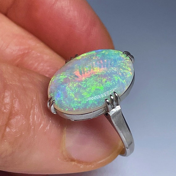 Australian Crystal Opal Ring Natural Crystal Opal… - image 5