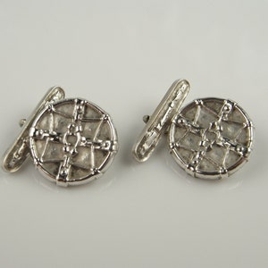 Celtic Knot Jewelry Bridal Wedding Accessories Sterling Silver 925 Cuff Links Vintage Unique Romantic Valentines Jewelry Cufflinks for Him
