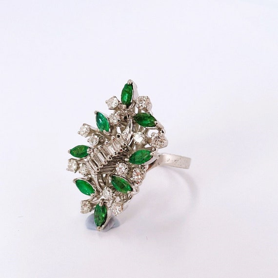 Buy Emerald Shape Nano Russian Simulated Emerald Cocktail Ring 925 Sterling  Silver Online at desertcartINDIA