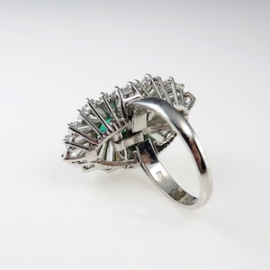 Emerald Engagement Ring Marquise Engagement Ring Navette Ring Platinum Engagement Ring Emerald Cocktail Ring Emerald Pendant Necklace Fine image 4