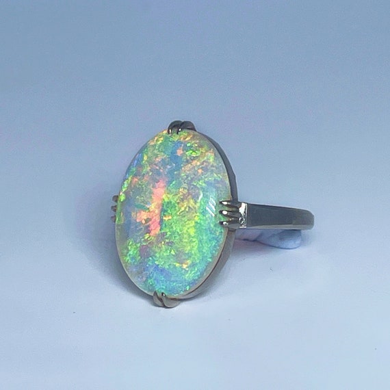 Australian Crystal Opal Ring Natural Crystal Opal… - image 6