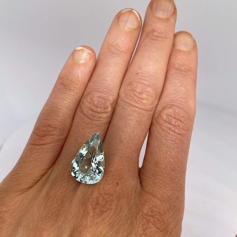 NO HEAT Aquamarine Pear Cut Aquamarine Large UNHEATED Aquamarine Natural Aquamarines Loose Aquamarine Birthstone Wedding Engagement image 2