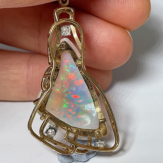 Australian Opal Pendant Fire Fiery Opal Pendant A… - image 8