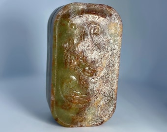 Ming Dynasty Jade Costmetic Box w. Authenticity Report Ming Dynasty Chinese Antique Hand Carved Jade Box