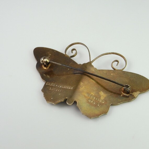 Butterfly Brooch Enamel Jewelry Scandinavian Jewe… - image 3