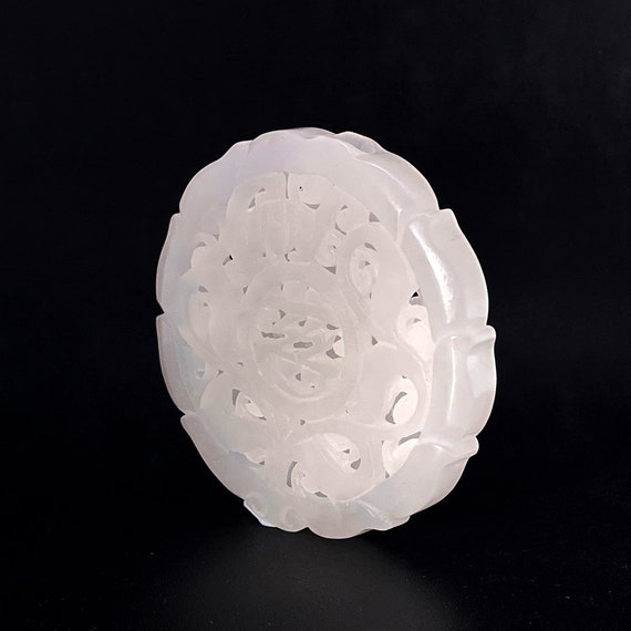 Chinese Antique White Jade Pendant Qing Dynasty G… - image 5