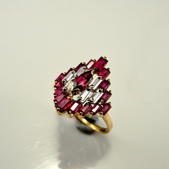 Natural Red Ruby Diamond Ring Natural Ruby Ring 14
