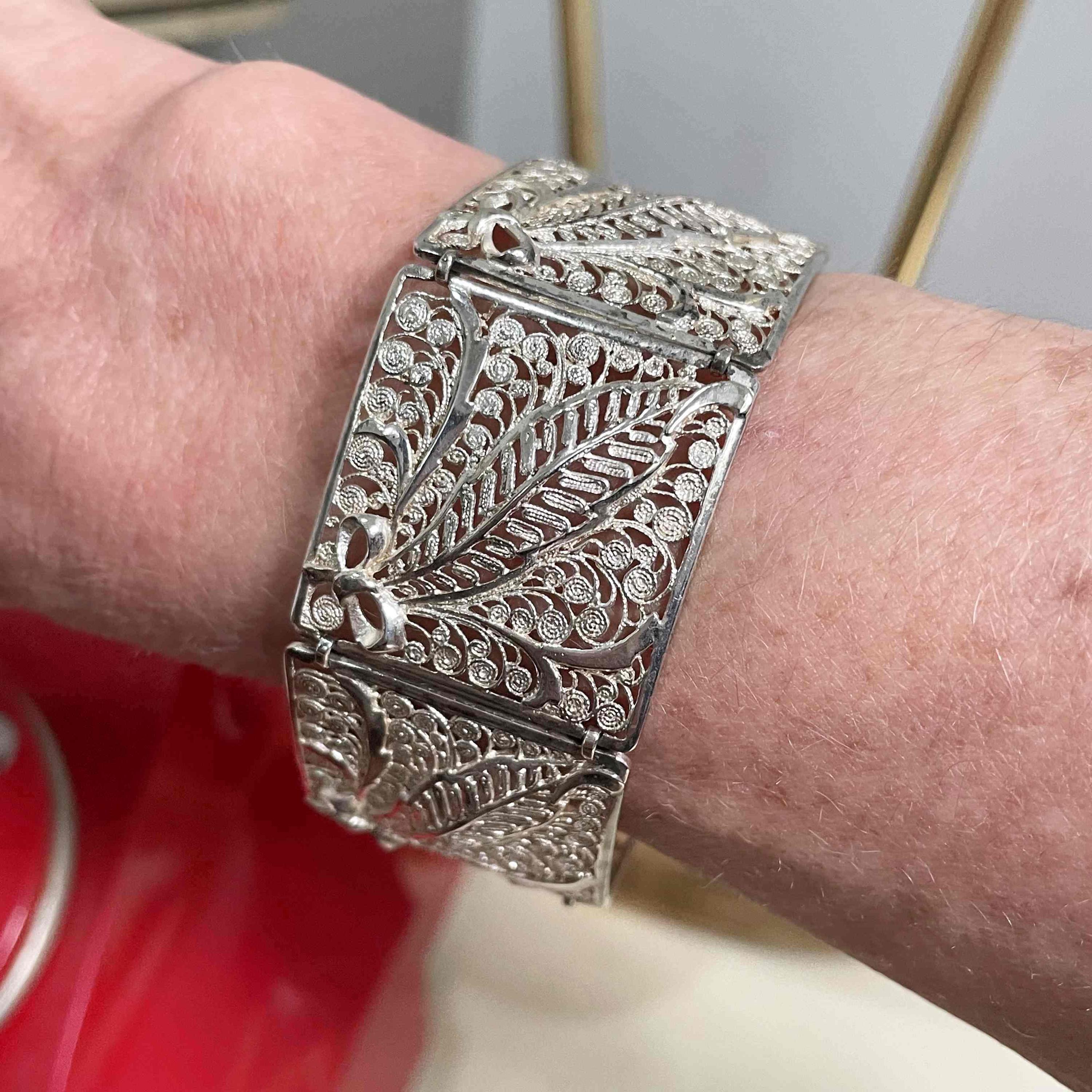 Bracciale Vintage in Filigrana d'Argento - Compro oro e Gioielleria