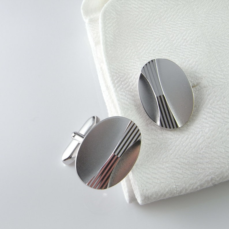Sterling Cuff Links Sterling Cufflinks Vintage Cufflinks silver Cufflinks Silver cuff links mens cufflinks groom cufflinks gifts Men R2692