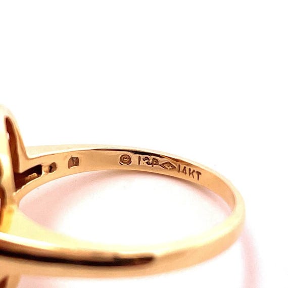 Ruby Diamond Swirl Ring Unique Vintage Ruby Diamo… - image 9