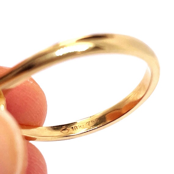 Unheated Dark Red Ruby Ring 18K Ruby Gold Diamond… - image 9