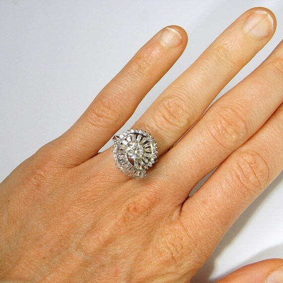 Art Deco Diamond Engagement Ring 1940s Engagement