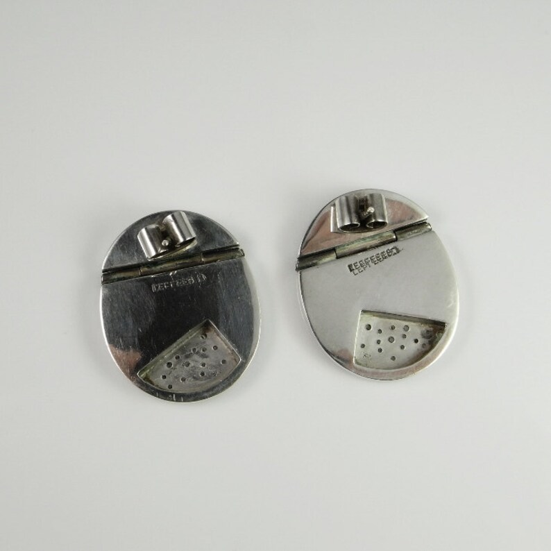 Statement Earrings 80s earrings 80s jewelry Geometric Earrings Minimalist Earrings Modernist Earrings Artisan Earrings Artisan Jewelry