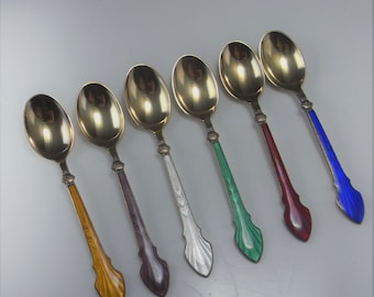 アンティーク Ela デンマーク スターリングシルバー エナメル デミタス