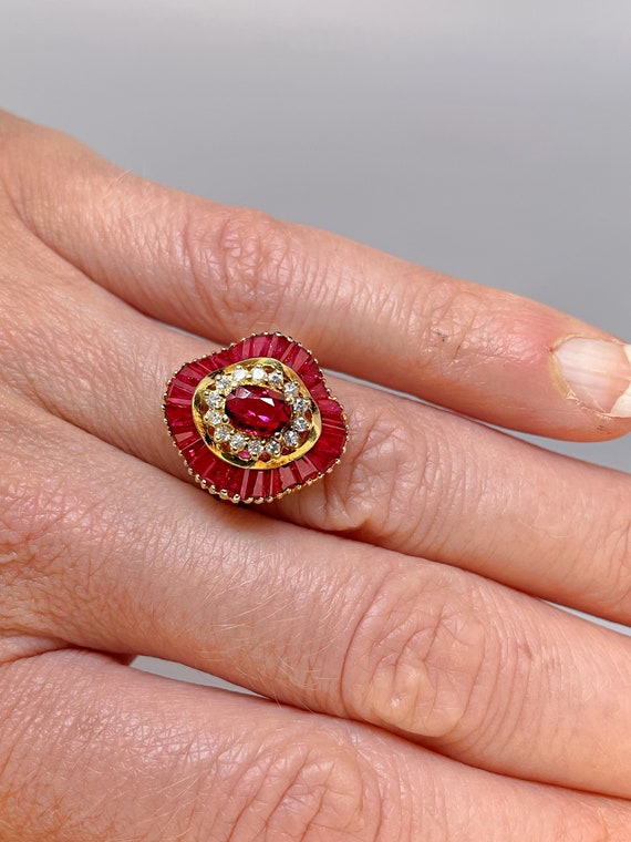 Natural Ruby Ring Natural Ruby Ring Ruby Ballerin… - image 2