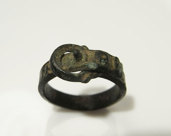 Medieval Bronze Pilgrims Ring w. Report Medieval Religious Ring