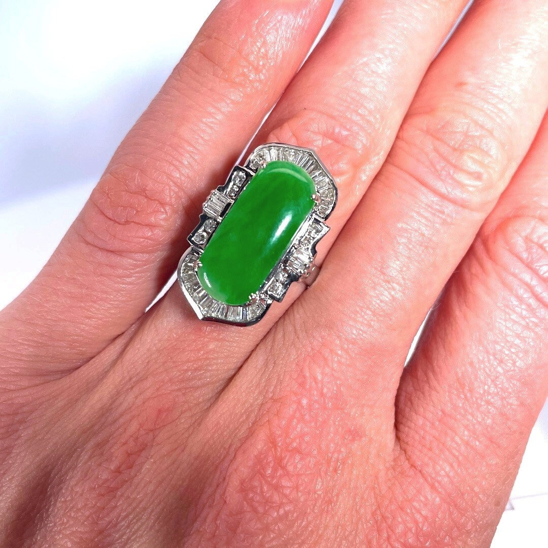 Chinese style green jade man's ring 12*16mm natural jade vintage 925 silver  gemstone ring for man Luxurious silver man ring - AliExpress