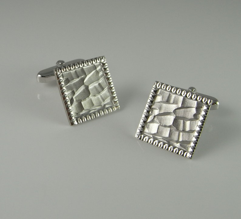 Vintage cufflinks antique cufflinks art deco cufflinks silver cuff links mens cufflinks mens cuff links antique cuff links wedding R2597