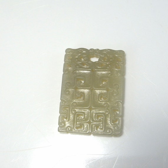 Antique Jade Pendant Carved Natural Jade Pendant … - image 5