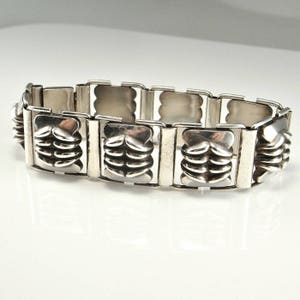 Art Deco Silver Bracelet Art Deco Silver Jewelry Machine Age Deco 1920s Bracelet 1930s Bracelet Unisex Bracelet Modernist Bracelet