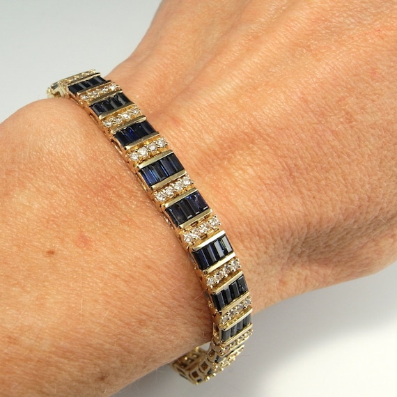 Sapphire tennis 2024 bracelet 14k
